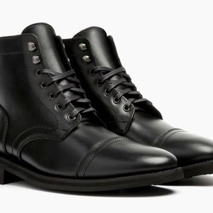 WIDE SIZE: Men's Captain Lace-Up Boot in Black